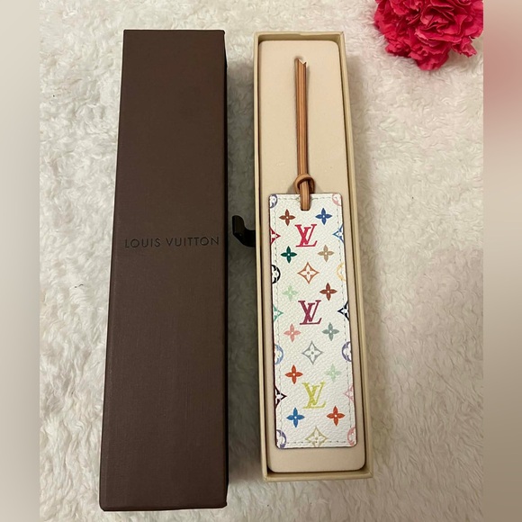 Authentic Louis Vuitton Murakami White Bookmark New With Box No Tag.